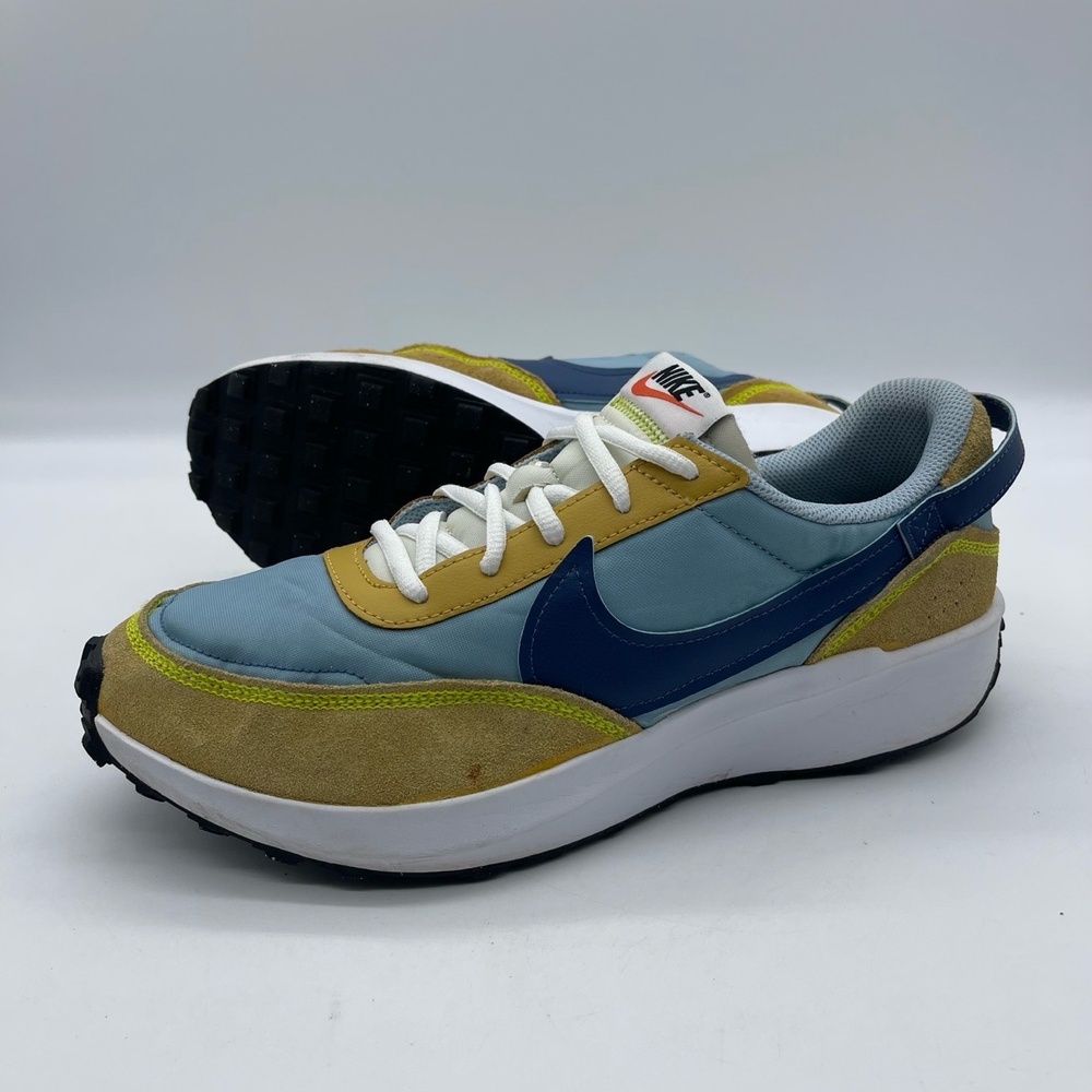 Nike Waffle Debut DH9522-400 Mens Size 10 Running Shoes Boarder Blue Sanded Gold - Picture 3 of 10